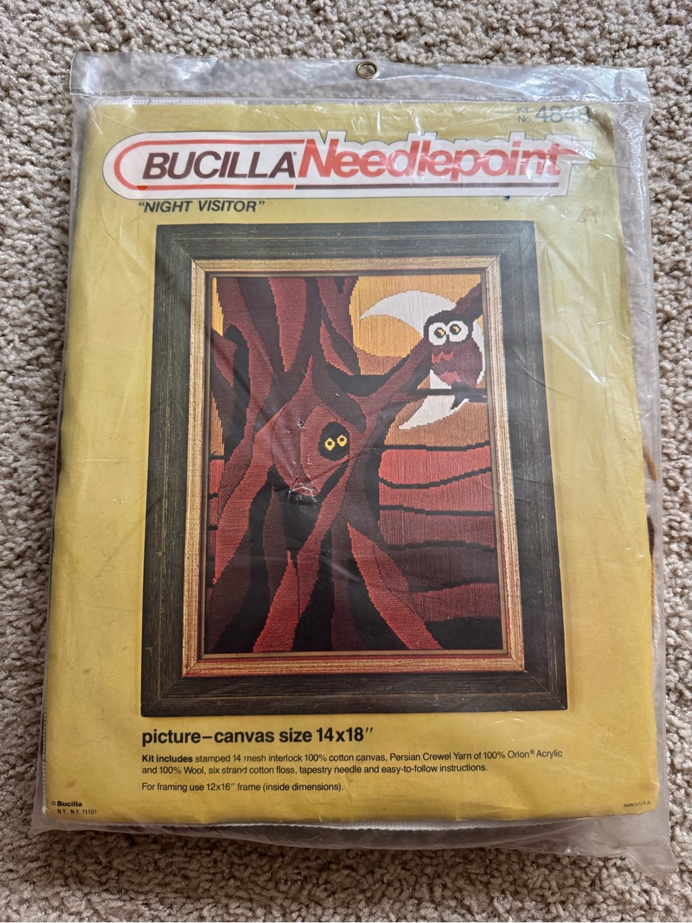 Bucilla “Night Visitor" Needlepoint Kit